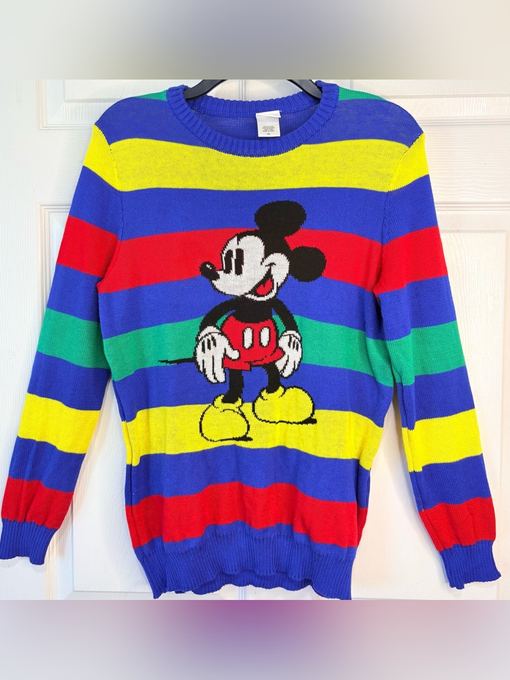 DISNEY 100th Anniversary Mickey Mouse striped sweater XL